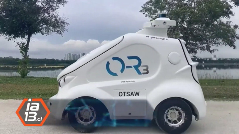 Robot ayuda a combatir el coronavirus en los parques de Singapur